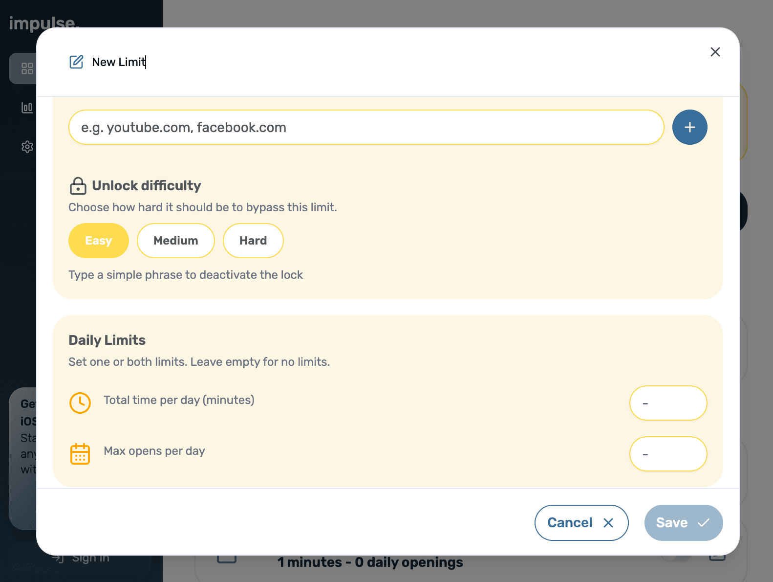Choose what to block